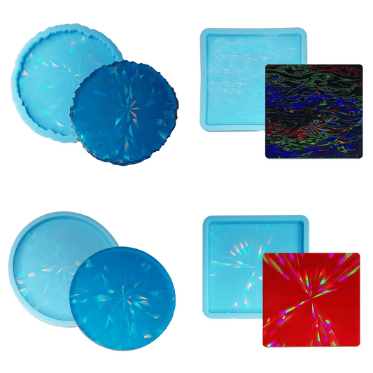 irregular holographic silicone coaster mold