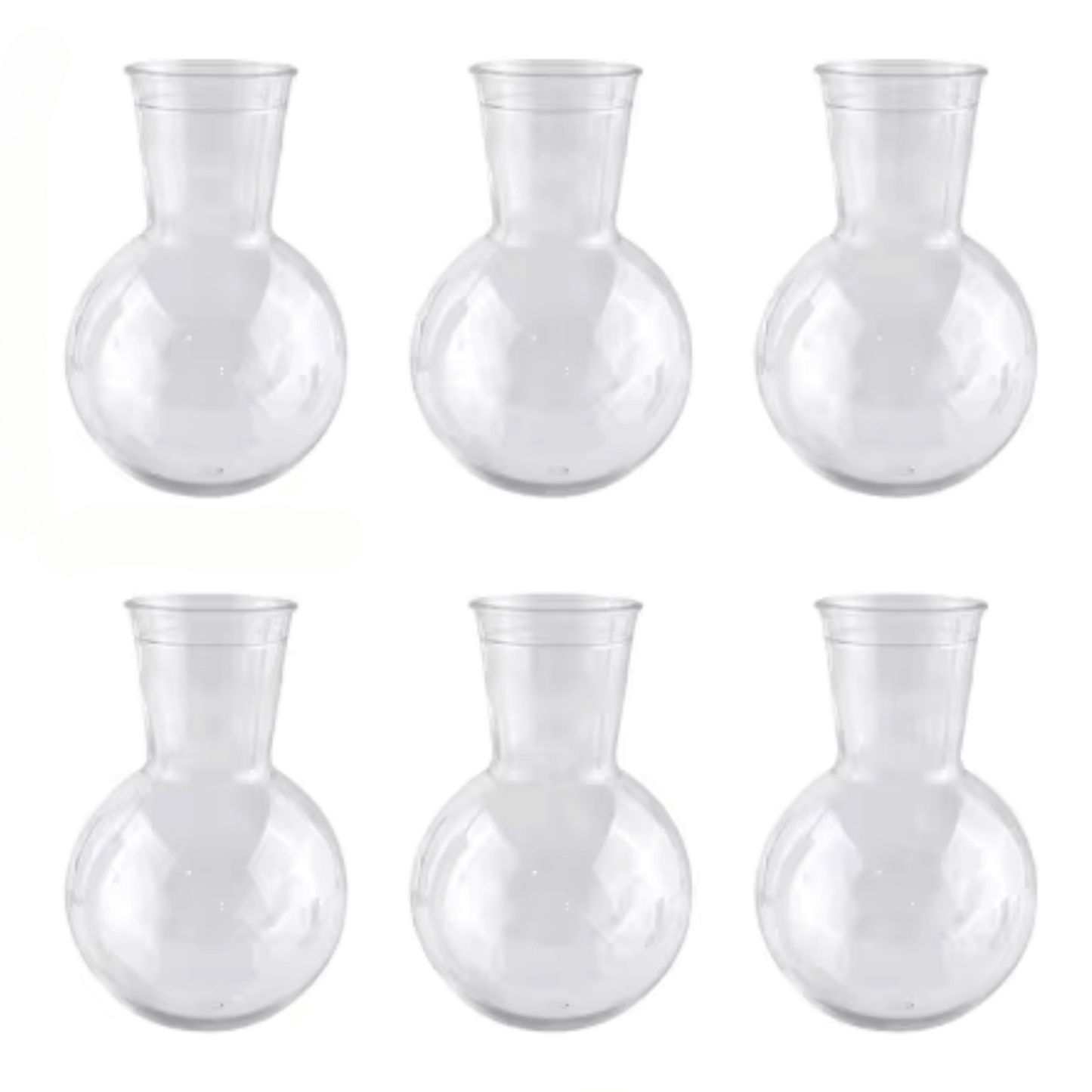 pack of 6 round vases